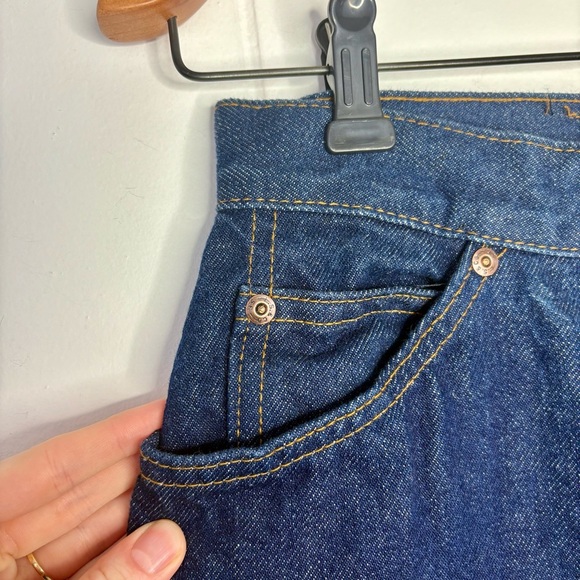 VINTAGE Levi’s Orange Tab Denim Jeans Women’s Size 16 Dark Wash Made in USA - Picture 4 of 9